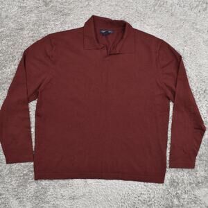 Banana Republic Men's Size XL Pullover Sweater Collared Stretch Merino Merino Wo